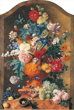Flores Painting - Flores en un jarrón de terracota Jan van Huysum flores clásicas